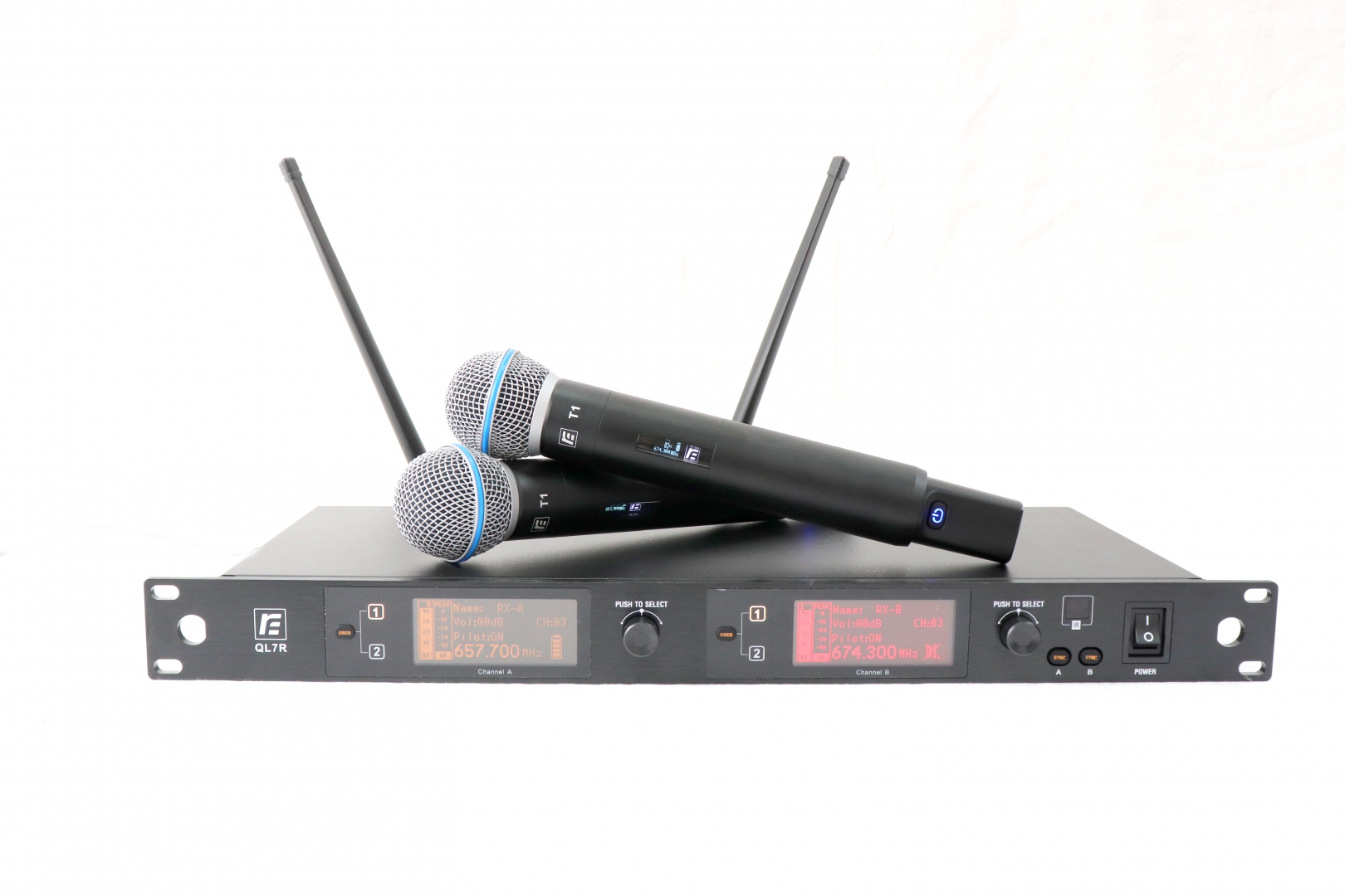 RFIntell QL7R/T1-B 720,500-754,000 МГц 2-канальная радиосистема с 2-мя ручными микрофонами в Белгороде