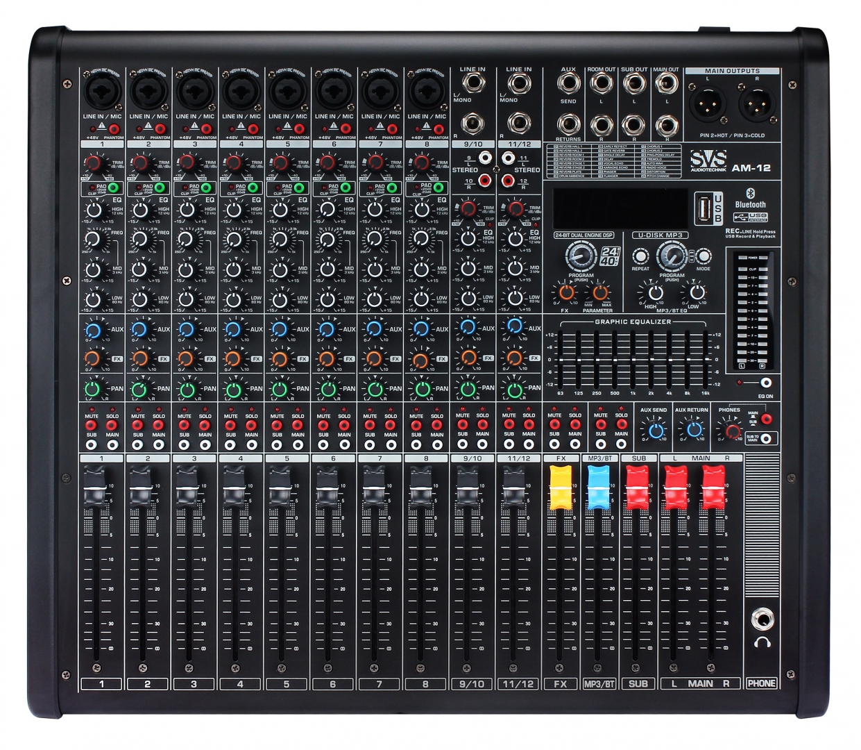 SVS Audiotechnik mixers AM-12 Микшерный пульт аналоговый, 12-канальный в Белгороде